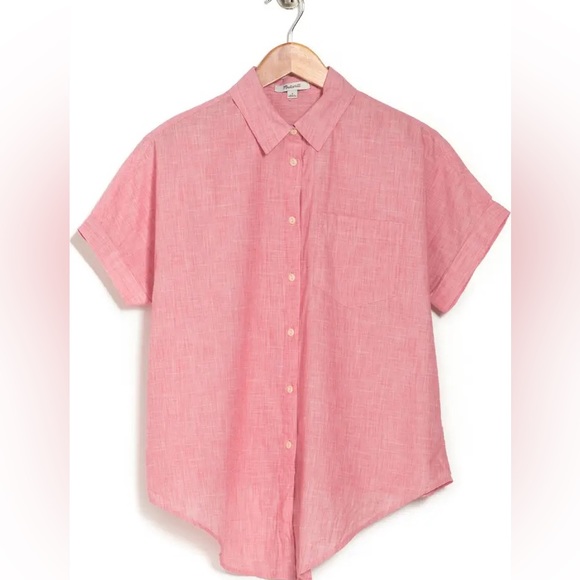 Madewell end on end tie front collared shirt - Picture 9 of 10
